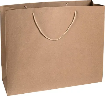 Produktbild von Papiertüten, braun, 56 x 45 x 20 cm, mit Baumwollkordel - Set mit 12 Stück