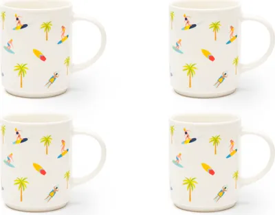 Zdjęcie produktu dla Excelsa Zestaw 4 kubków Honolulu porcelana 30 cl wielokolorowy