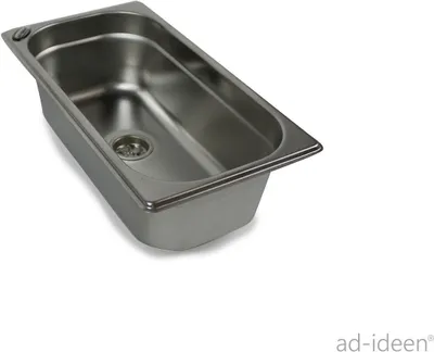 Image de Evier en inox Camping Evier 325x176x100 mm + vidange Camping-car