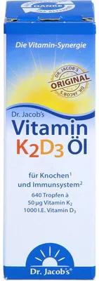 Produktbild von Vitamin K2d3 öl 1000 I.E.+50 μg D3+K2 Dr.Jacob's 20 ml