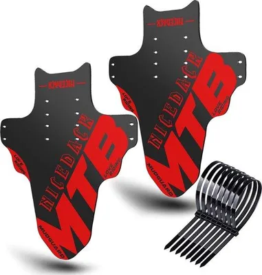Produktbild von Unyqoos® MTB-Schutzbleche 2er-Set – verstellbare, flexible Schutzbleche aus PP für Mountainbike 20–29 Zoll (vorne & hinten), kompatibel mit Gabel und Hinterrad