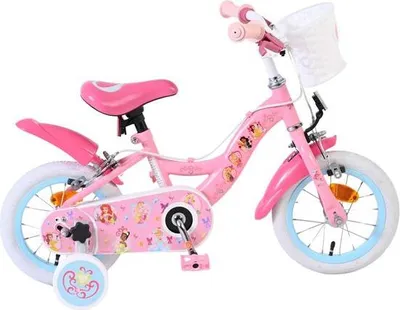 Produktbild von Disney Princess Kinderfahrrad - Mädchen - 12 Zoll - Rosa - Zwei Handbremsen