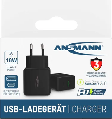 Obrázok produktu pre Ansmann HC218PD, Vnútorný, AC, 12 V, Čierna
