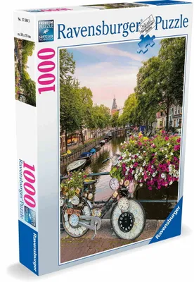 Produktbild von Ravensburger Puzzle 17596 - Fahrrad und Blumen in Amsterdam - 1000 Teile Puzzle für Erwachsene und Kinder ab 14 Jahren
