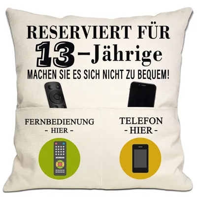 Produktbild von Kissenbezug zum 13. Geburtstag