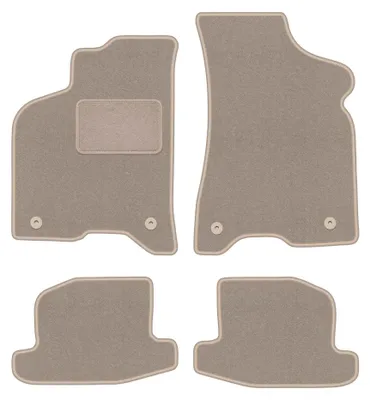 Image de Tapis de sol en moquette pour Volkswagen Lupo 1997-2005 (à hayon) – jeu 4 pièces, beiges, sur mesure – Wielganizator LUX