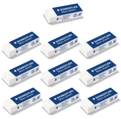 Produktbild von Staedtler Radierer Mars plastic phtalat- und latexfrei, 10 Radiergummis in Weiß