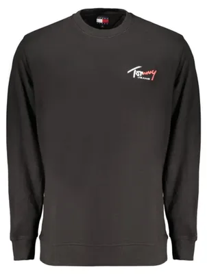 Produktbild von Herren Sweatshirt Schwarz Langarm Rundhals mit Logo-Druck
