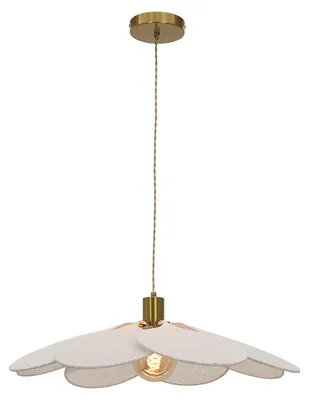 Produktbild von Olucia – NENA – Pendelleuchte – Beige / Messing, KI-generiertes Bild