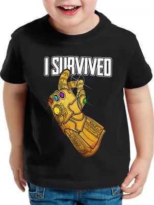 Produktbild von style3 I survivded Thanos Kinder T-Shirt infinity superheld kino