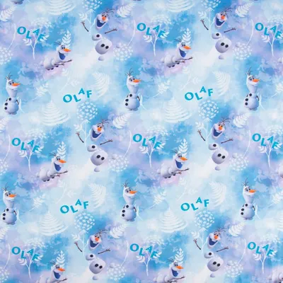Produktbild von Baumwolljersey Stoff Meterware Digitaldr. Die EiskönigOlaf blau