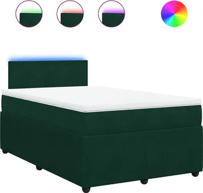 Productafbeelding van vidaXL Boxspringbed met matras, donkergroen, 120x200 cm, fluweel