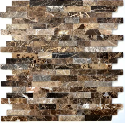 Produktbild von Mosaikfliese selbstklebend Marmor Naturstein dunkelbraun Naturstein emperador dunkel MOS200-0113_f