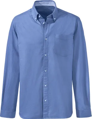 Produktbild von H.I.S. Langarmhemd regular-fit blau Größe S