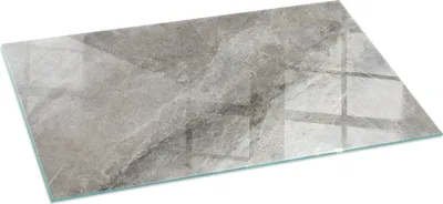Produktbild von Funkenschutzplatte – Glasbodenplatte für Kaminofen – Kaminunterlage aus Glas – 100x50 cm – Feuerfeste Ofenbodenplatte – Hitzebeständige Schutzplatte für Kamin – Transparente Bodenschutz Glasplatte – Natursteinmuster