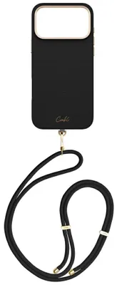 Productafbeelding van UNIQ Coehl Mirelle telefoonhoesje voor iPhone 17 Pro Max, ebbenhoutkleur