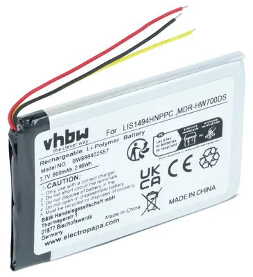 Produktbild von vhbw Akku Ersatz für Sony LIS1494HNPPC für Wireless Headset Kopfhörer (800 mAh, 3,7 V, Li-Polymer)