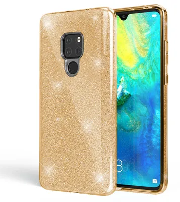 Image de Housse de téléphone portable NALIA pour Huawei Mate20, paillettes Slim Silikon Case Cover Housse de protection or