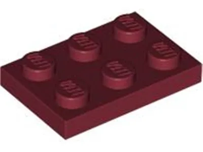Produktbild von Lego® 2x3 Platten 3021 - 250 Stück Dunkelrot