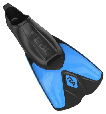 Produktbild von SEAC ITA, Leichte und leistungsstarke Kurze Schwimm- und Schnorchelflossen für Erwachsene und Kinder, Blau, 44/45