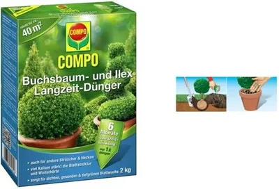 Produktbild von COMPO Buchsbaum- und Ilex Langzeit- Dünger, 2 kg (60010097)