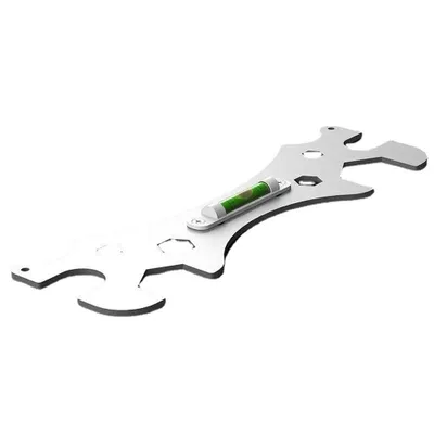 Produktbild von Multifunktions-Edelstahl-Sanitaerschluessel-Werkzeug, Badezimmer, Wasserleitungen, Duscharmatur, Ablaufschlauch, Montage- und Demontageschluessel mit Wasserwaage