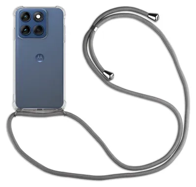 Produktbild von Handykette für Motorola Edge 60 / Edge 60 Fusion Hülle mit Kordel Grau