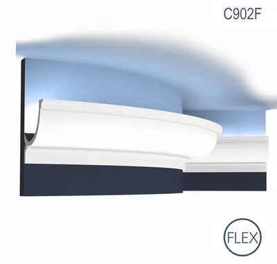 Produktbild von Orac Decor C902F LUXXUS flexi Stuckprofil Stuck Wand Eckleiste Deckengesims 2 m