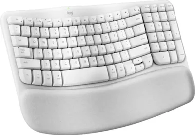 Produktbild von Logitech 920-012299, Volle Größe (100%), Kabellos, RF Wireless + Bluetooth, Membran Key Switch, QWERTY, Weiß