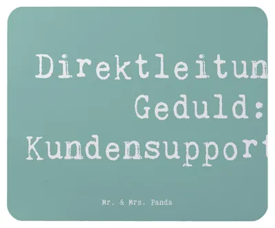 Produktbild von Mr. & Mrs. Panda Mousepad Spruch Kundensupporterin Geduld - Meeresbrise - Geschenk, computermatte, Kundenbetreuung, Berufsliebe, Herausforderung, laptop, Kundenservice