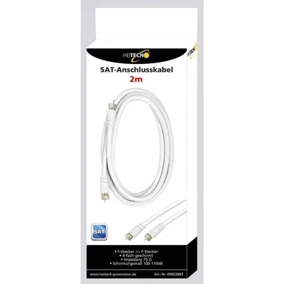 Zdjęcie produktu dla Kabel połączeniowy SAT, 2x złącze F, 4-krotnie ekranowany, 5 m
