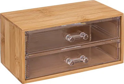 Obrázek produktu pro Bambusový organizér na kosmetiku, 2 přihrádky