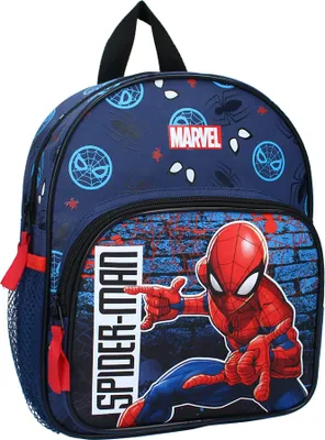 Image de Sac à dos Spider-Man 29x23x8 cm avec porte-bouteille et bretelles réglables pour enfants