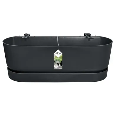 Produktbild von Blumenkasten Elho Greenville Kunststoff 52 x 21 x 19 cm living schwarz inkl. Wasserstandsanzeiger und Erdbewässerungsyst