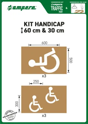 Produktbild von Ampere Schablonenset Schablonen KIT Handicap 60 cm & 30 cm, 3495882410110