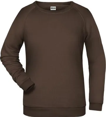 Produktbild von Rundhals-Sweatshirt mit Raglanärmeln für Damen brown, Gr. S