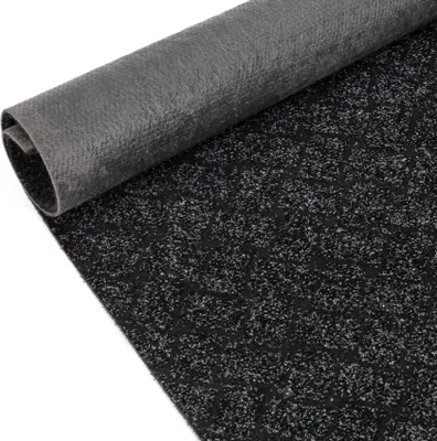 Produktbild von Fußmatte Türvorleger Bodenmatte Textil Melbourne Pflasterstein Schwarz Robust Wasserabweisend Breite 90 cm Länge 200 cm