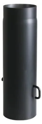 Productafbeelding van Kamino-Flam rookkanaal met afsluitklep, zwart, Ø 150 mm, 500 mm
