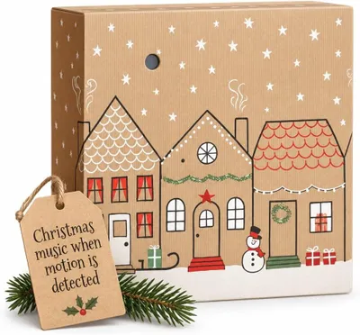 Productafbeelding van Soundbox met kerstmuziek - Luidspreker met bewegingsmelder - Instelbaar volume - Aan/uit-schakelaar - Badkamer - Hal