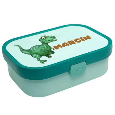Produktbild von Personalisierte Brotdose mit Namen T-Rex Große und praktische Brotdose für Kinder Wunderschöne Lunchbox für Mädchen und Jungen mit verschiedenen Motiven [087]