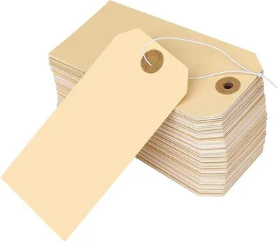 Productafbeelding van Grote verpakking zelfklevende hanglabels, set van 120 stuks, geschikt voor modeartikelen, wijnetiketten en logistieke etiketten