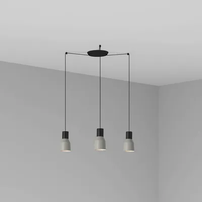 Produktbild von KOMBO Hängeleuchte grau Ø120 3L 68591-3L