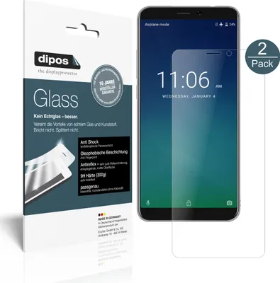 Produktbild von 2x Schutzfolie für KEECOO P11 matt - Anti-Shock 9H Folie Glass Displayfolie