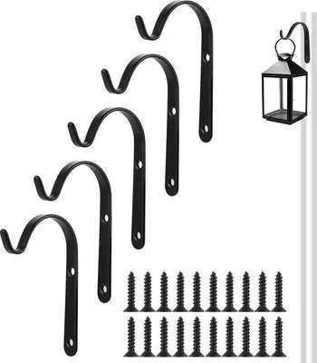 Produktbild von Famanu Pflanzenhaken 20 Stück - 70 x 45 mm, Gusseisen, Wandhaken für Pflanzen und Dekoration