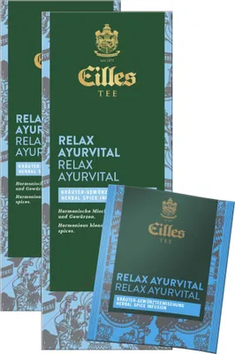 Produktbild von EILLES TEE Teebeutel Relax Ayurvital, Sparpack mit 2x25er Box