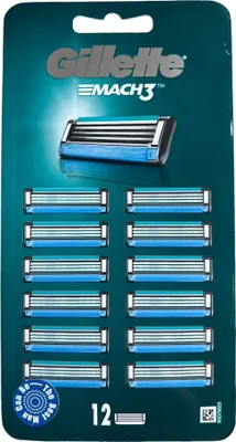Produktbild von Gillette Mach 3 Rasierklingen - 12 Stück
