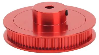 Zahnriemenrolle 80T, Stahl, 5 mm Bohrung, 6 mm Riemenbreite, rot