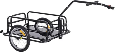 Productafbeelding van Fietskar - Transportaanhanger - Goederen Vervoeren - Universele koppeling - 155 x 71.5 cm - Zwart