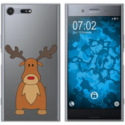 Produktbild von PhoneNatic Case kompatibel mit Sony Xperia XZ Premium Silikon-Hülle X Mas Weihnachten Rentier M3