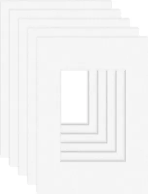 Zdjęcie produktu dla DEHA Design passe-partout (zestaw 5 sztuk) 21x29,7 cm (DIN A4) do zdjęć w formacie 13x18 cm, jasnobiały